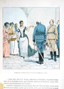 General Duchesne og hans officerer ved ceremonien for dronning Ranavalona III