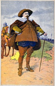 Gustav II Adolphe af Sverige af Louis Charles Bombled