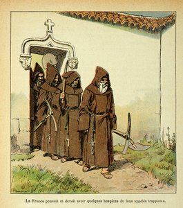 Illustration af Bombled Louis (1862-1927) fra bogen "The Memorial of Saint Helene" af grev Emmanuel de Las Cases (1766-1842): Trappister, privat samling af Louis Charles Bombled