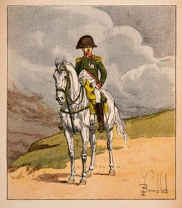 Illustration af den bombede Louis (1862-1927) fra bogen "The Memorial of Saint Helene" af grev Emmanuel de Las Cases (1766-1842): Rytterportræt af kejser Napoleon 1.er, privat samling af Louis Charles Bombled