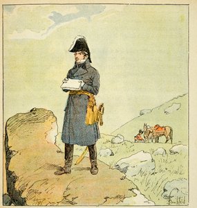 Illustration af den bombede Louis (1862-1927) fra bogen "The Memorial of Saint Helene" af grev Emmanuel de Las Cases (1766-1842): Portræt af marechal Laurent de Gouvion Saint Cyr (1764-1830) Privat samling af Louis Charles Bombled