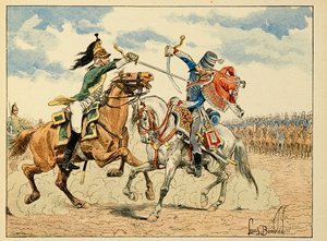 Illustration hentet fra bogen "The Heros of the Siecle"", anekdotiske oplæsninger af Dick de Lonlay og illustreret af Louis Bombled (1862-1927) af Louis Charles Bombled