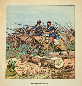 The Armee of the Loire af Eugene Sergent, dit Grenest, illustreret af Louis Bombled (1862-1927) (fransk-tyske krig; felttog 1870 -1871): Slaget ved Ladon den 22. november af Louis Charles Bombled