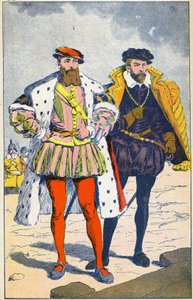 Hertugen af Guise og admiralen af Coligny af Louis Charles Bombled