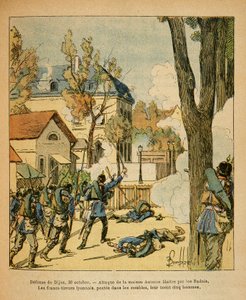 The Eastern Armee of Eugene Sergeant, kendt som Grenest, illustreret af Louis Bombled (1862-1927) (fransk-tyske krig; kampagne 1870-1871): Forsvar af Dijon den 30. oktober af Louis Charles Bombled
