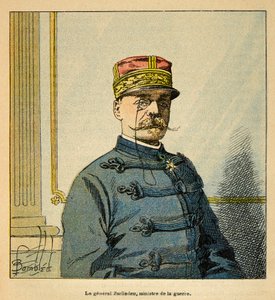 The War in Madagascar-Anekdotisk historie om de franske ekspeditioner 1885-1895 af Henri Galli dit Galllichet (1854-1922), illustreret af Louis Bombled (1862-1927): Portræt af general Emile Auguste Francois Zurlinden (1837-1929), minister af krig, menig C af Louis Charles Bombled