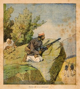 The War in Madagascar-Anekdotisk historie om de franske ekspeditioner 1885-1895 af Henri Galli dit Galllichet (1854-1922), illustreret af Louis Bombled (1862-1927): Hovas Baghold, Privat Samling af Louis Charles Bombled