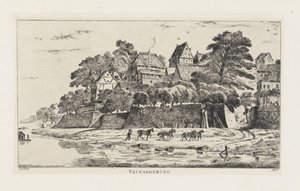 Udsigt over Neckargemünd (Baden-Württemberg) Neckargemünd (titel på objekt) af Louis Charles Hora Siccama