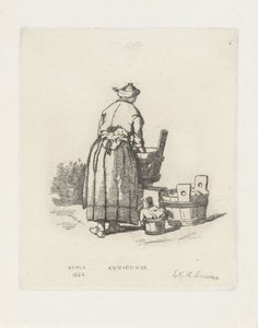 vaskekone Kunigunde (titel på objekt) af Louis Charles Hora Siccama