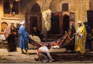 Tæppebasaren i Khan Khalil i Cairo