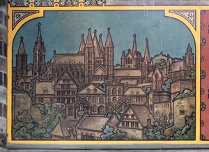 Banegårdsbygning (Sint-Pietersstation). Indre. 1912. Entreen. af Louis Cloquet