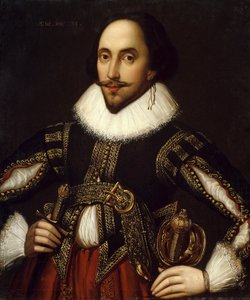 Portrait of British playwright William Shakespearedani af Louis Coblitz
