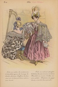 Fransk mode: 1832, Louis-Philippe (farvelitografi)
