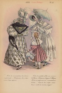 Fransk mode: 1833, Louis-Philippe (farvelitografi) af Louis Colas