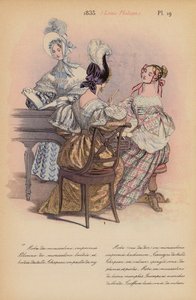 Fransk mode: 1835, Louis-Philippe (farvelitografi)