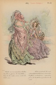 Fransk mode: 1837, Louis-Philippe (farvelitografi) af Louis Colas