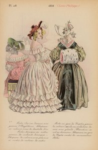 Fransk mode: 1838, Louis-Philippe (farvelitografi) af Louis Colas