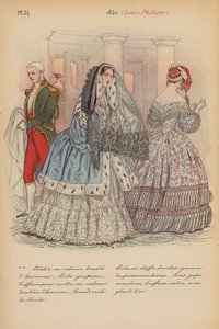 Fransk mode: 1840, Louis-Philippe (farvelitografi) af Louis Colas