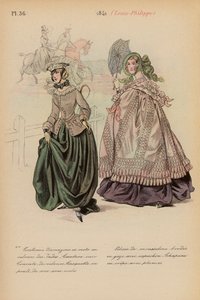 Fransk mode: 1841, Louis-Philippe (farvelitografi) af Louis Colas