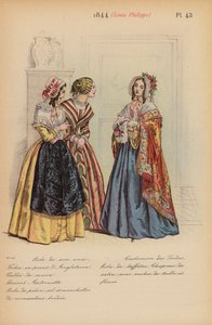 Fransk mode: 1844, Louis-Philippe (farvelitografi) af Louis Colas