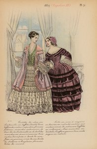Fransk mode: 1857, Napoleon III (farvelitografi) af Louis Colas