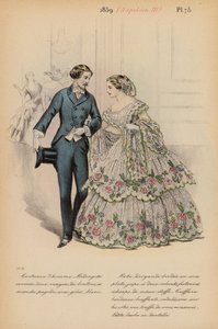 Fransk mode: 1859, Napoleon III (farvelitografi)