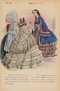 Fransk mode: 1859, Napoleon III (farvelitografi) af Louis Colas