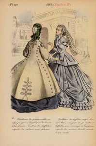Fransk mode: 1866, Napoleon III (farvelitografi)