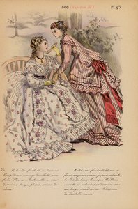 Fransk mode: 1868, Napoleon III (farvelitografi) af Louis Colas