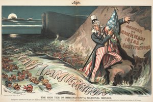 Immigrationens højvande - en national trussel. Judge Magazine, 22. august 1903, 1903.