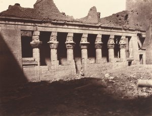 Philae, indre gård, vestlige kolonnade, 1859/1860 (foto)