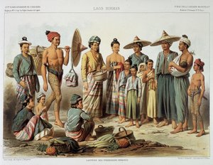 Laotiske befolkninger omkring 1870 i "" Journey d