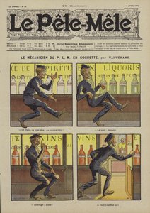Mekanikeren af ​​P.L.M. på en amok. Illustration til Le Pele-Mele, 1906 af Louis Denis Valverane