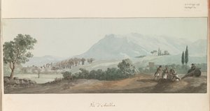 Udsigt på Avellino Udsigt over Avellino (titel på objekt) Rejser i Italien, Sicilien og Malta - 1778 (serietitel) af Louis Ducros