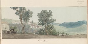Gezicht op Paterno Udsigt over Paterno (titel på objekt) Rejser i Italien, Sicilien og Malta - 1778 (serietitel)