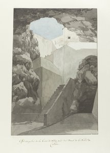 Bemærkelsesværdige lavasten fra 1669 ved Catanias bymur Effet singular de la lave de 1669 près des mur de Catane (titel på objektet) Voyage en Italy, og Sicile et à Malte - 1778 (serietitel) af Louis Ducros