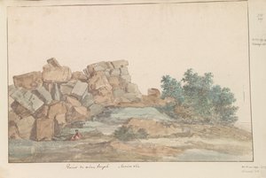 Resten van Zeus Olympus tempel ved Agrigento Ruiner af samme tempel. Anden visning (titel på objekt) Rejser i Italien, Sicilien og Malta - 1778 (serietitel) af Louis Ducros