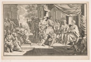 Paulus og Barnabas prædiker foran templet af Louis Fabritius Dubourg