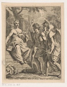 Maleri bringes til perfektion af Fader Tid af Louis Fabritius Dubourg