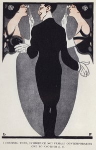 Jeg råder dig, introducer ikke kvindelige samtidige til hinanden (farve litho)