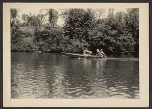 [Bådkapløb på Rogue River] af Louis Fleckenstein
