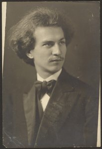 [Portræt af en mand med butterfly] af Louis Fleckenstein