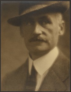 [Portræt af en mand med stråhat]. af Louis Fleckenstein