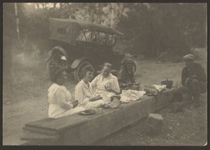 [Picnicscene ved vejen]