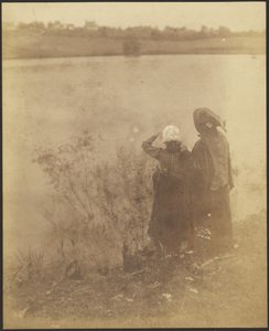 [To kvinder ved en sø] af Louis Fleckenstein