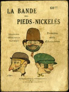 Coverillustration til “The Nickeles Feet, First Sery of Adventure”, ”, tegning af Louis Forton (1879-1934), Offenstadt publikation af Louis Forton