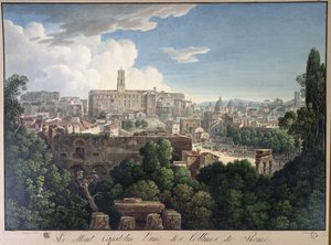 Udsigt over Capitoline Hill fra Farnese Gardens