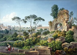 Udsigt over Esquiline Hill, Rom, ca. 1800