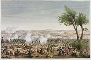Slaget ved Heliopolis, 29 Ventose, år 8 (20. marts 1800) indgraveret af Edme Bovinet (1767-1832) (akvatint)