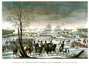 Slaget ved Hohenlinden, 12 Frimaire, år 9 (3. december 1800) indgraveret af Edme Bovinet (1767-1832) (akvatinte)